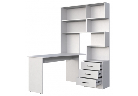 Компьютерный стол Эльброни левый белый