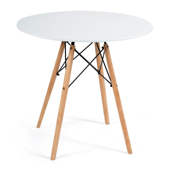 Стол CINDY NEXT (70-80 MDF) металл, мдф, бук, белый, натуральный