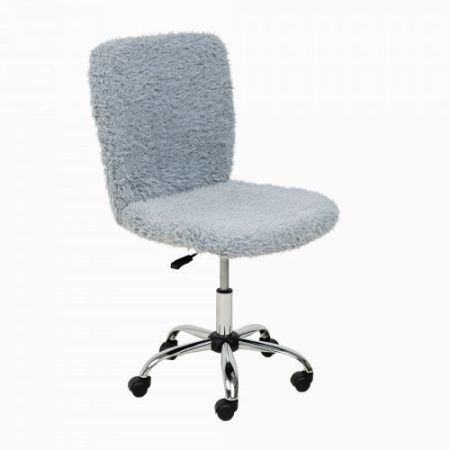 Кресло поворотное Fluffy, серый, искусственный мех