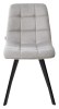 Стул CHILLI SQUARE BLUVEL-03 светло-серый, велюр, черный каркас