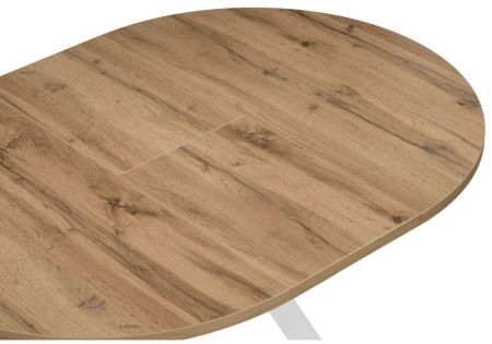 Стол деревянный Трейси 90(120)х90х76 дуб вотан, белый