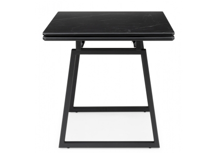 Керамический стол Джек 140(200)х80 черный мрамор, черный