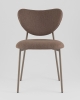 Стул Rina велюр коричневый, каркас бежево-серый