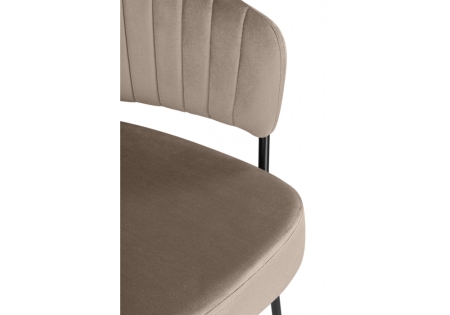 Стул на металлокаркасе Лео светло-коричневый (H-61), черный