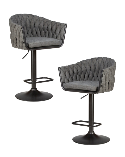Набор 2 шт Стул барный LEON, графитовая ткань (LAR-275-21)