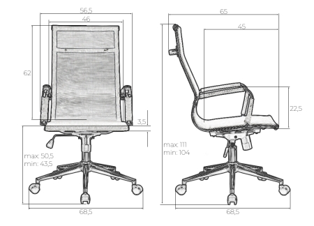 Офисное кресло для персонала CARTER серый