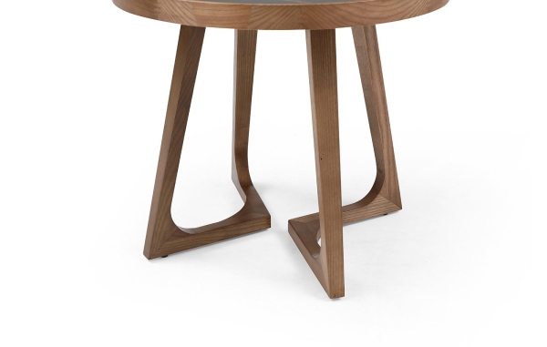 Стол журнальный CT3059 (D60) черная керамика, орех