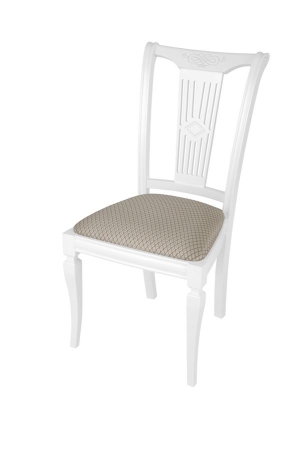 Стул "Милорд №4" белый, ткань Luiza Com
