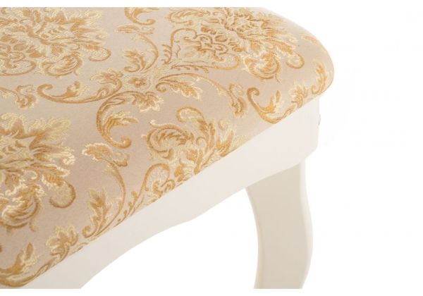 Банкетка Амадео молочная с узором на сиденье Банкетка Амадео молочная с узором на сиденье