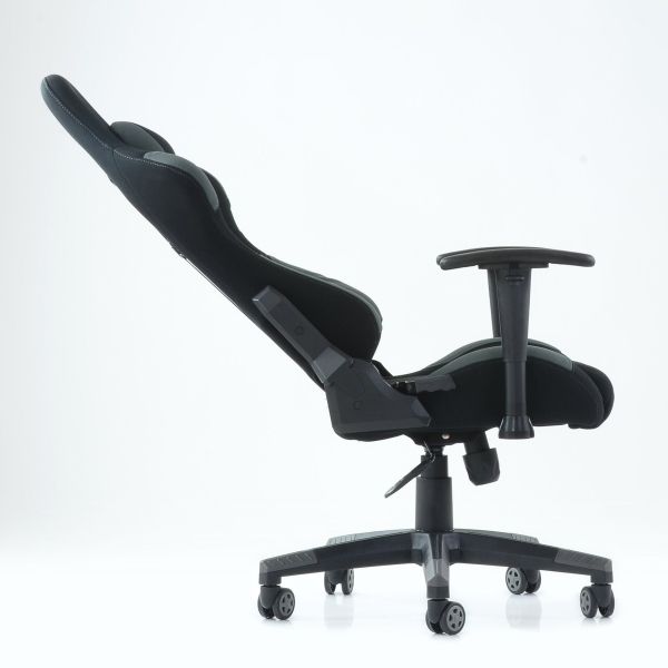 Игровое кресло K-51 черно-серая ткань