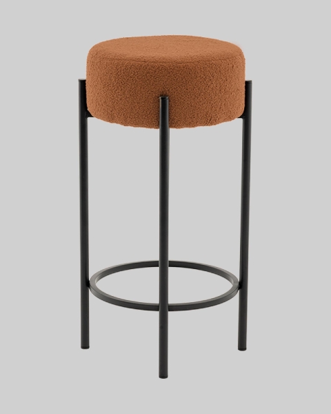 Стул барный Беккет букле терракотовый Стул барный Беккет букле терракотовый