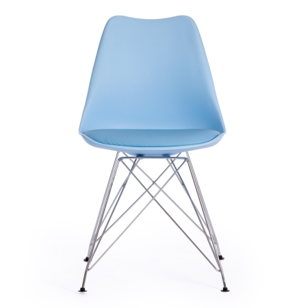 Стул TULIP IRON CHAIR (mod.EC-123) металл и пластик, 54.5*48*83.5 см, голубой