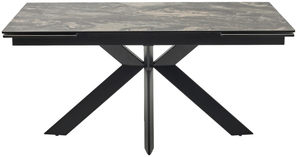 Стол BELLUNO 160 KL-176, итальянская керамика, черный каркас