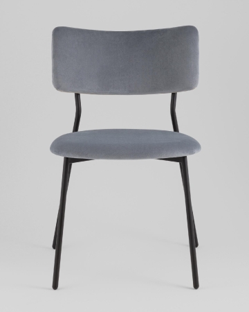 Стул Амелия велюр серо-голубой