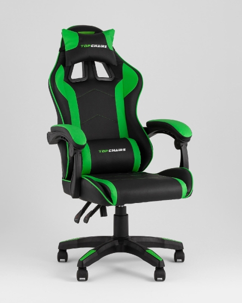 Кресло спортивное TopChairs Shadow черно-зеленый