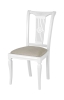 Стул "Милорд №4" белый, ткань Luiza Com
