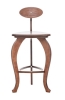 Стул барный 3 ножки гнутые орех
