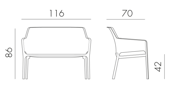 Диван пластиковый Net Bench Диван пластиковый Net Bench