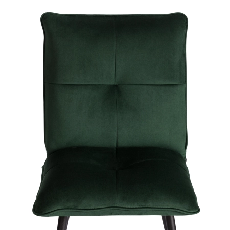 Стул обеденный Sweet зеленый, велюр и металл, мягкое сиденье, без подлокотников