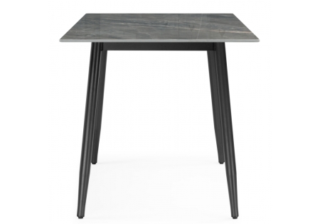 Керамический стол Rion 120 серый мрамор, черный