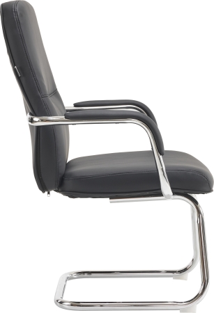 Кресло для посетителей Vesta CF экокожа черный