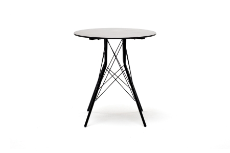 "Конте" интерьерный стол из HPL круглый Ø70 см, серый гранит