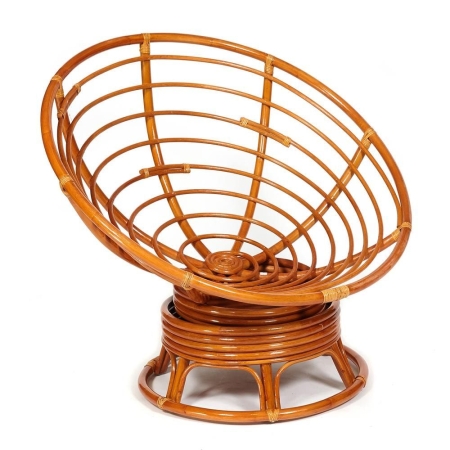 Кресло-качалка "PAPASAN" w 23 и 01 B с подушкой, коньяк, флок олива, 23