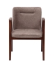 Кресло "Монд" темное дерево и коричневый, дерево и ткань