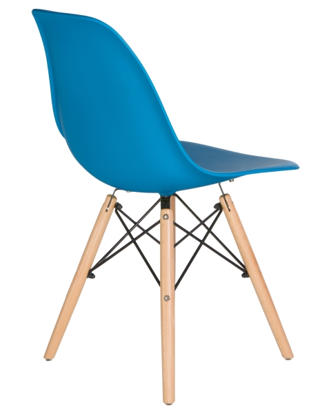 Стул обеденный LMZL-PP623 ножки светлый бук сиденья голубой