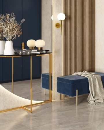 Банкетка Болейн с ящиком велюр синий