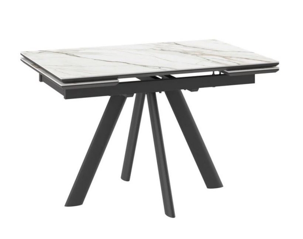 Стол с керамическим покрытием JACK-120 черный 120(30+30)х80