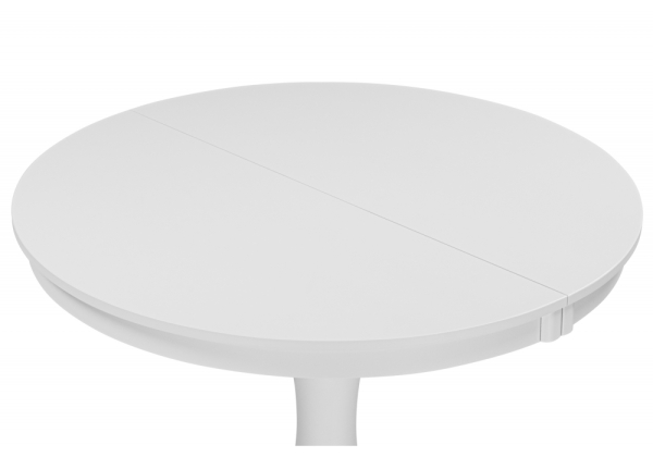 Стол деревянный Амадей 90(130)x90 белый матовый