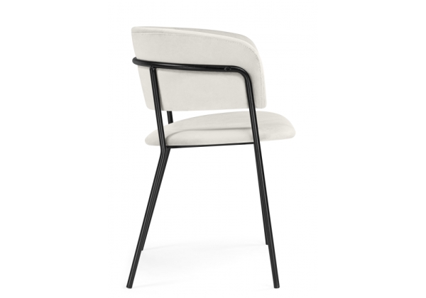 Стул на металлокаркасе Осло белый (milk), черный