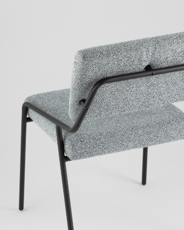 Стул Теллинг шенилл серо-синий