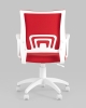 Кресло офисное ST-BASIC-W TopChairs красная ткань крестовина белый пластик
