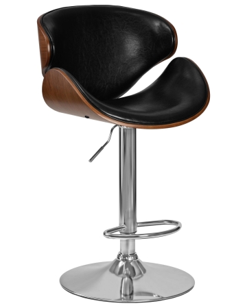 Набор 2 шт Стул барный KARTER, коричневое дерево, черный