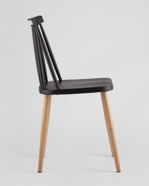 Стул Морган пластиковый черный 4 шт.