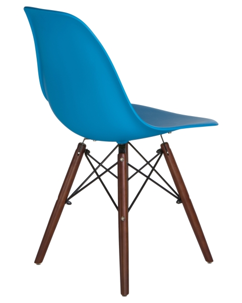 Стул обеденный LMZL-PP623 ножки темный бук сиденья голубой