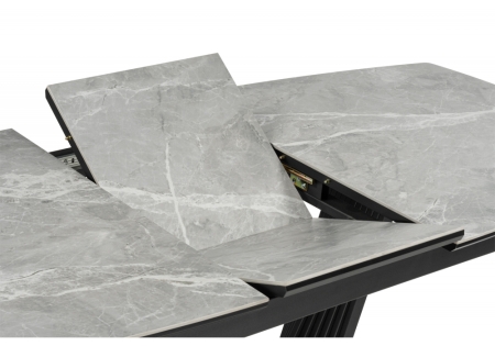 Керамический стол Вейл 140(180)х80 larka grey, черный