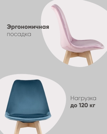 Стул FRANKFURT велюр синий