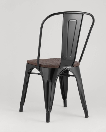 Стул TOLIX WOOD черный глянцевый
