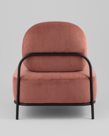 Кресло Стоун велюр рельефный коралловый