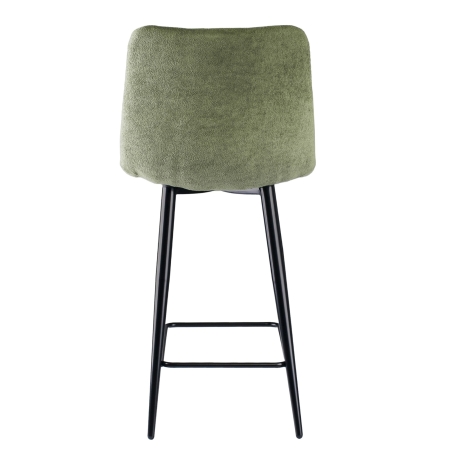 Стул полубарный Base букле зеленый MOSS 615 60см