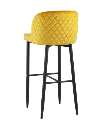 Стул барный Оскар велюр оранжевый