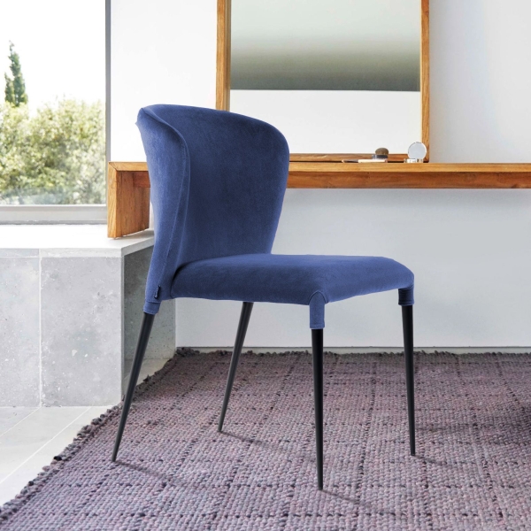 Стул Albert (Альберт) бархат синий Стул Albert (Альберт) бархат синий