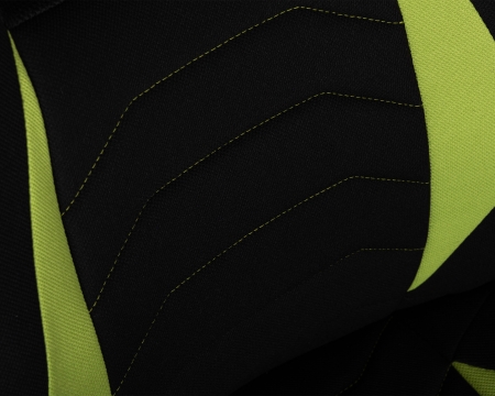 Кресло игровое RICK черно-зеленая ткань