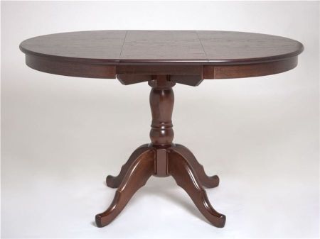 Стол Круглый D1000 шоколад, массив березы, МДФ, шпон