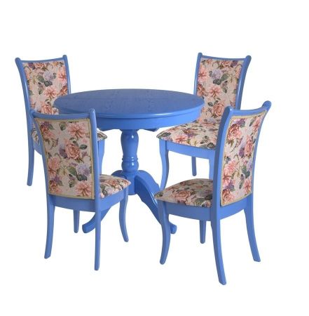 Стол Круглый лаванда, массив березы, шпон