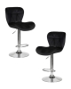 Набор 2 шт Стул барный BARNY, черный велюр (MJ9-101)