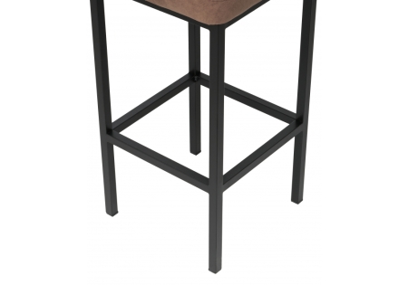 Барный стул Лофт микровелюр катания корица, черный матовый